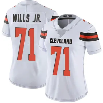 Jedrick Wills Jr. Cleveland Browns Fanatics Authentic Player-Issued #71  Throwback Jersey from the 2021 NFL Season - White